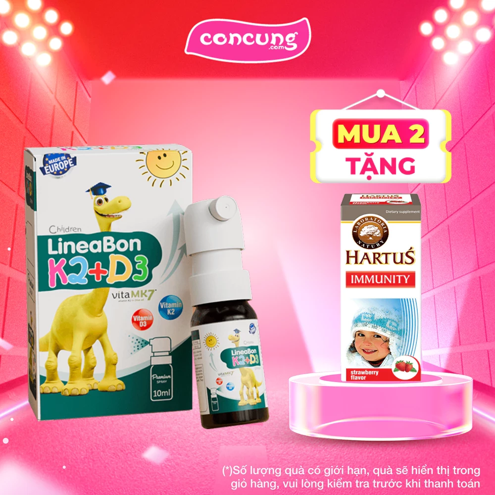 Thực phẩm bảo vệ sức khỏe LineaBon K2+D3 Spray dạng xịt