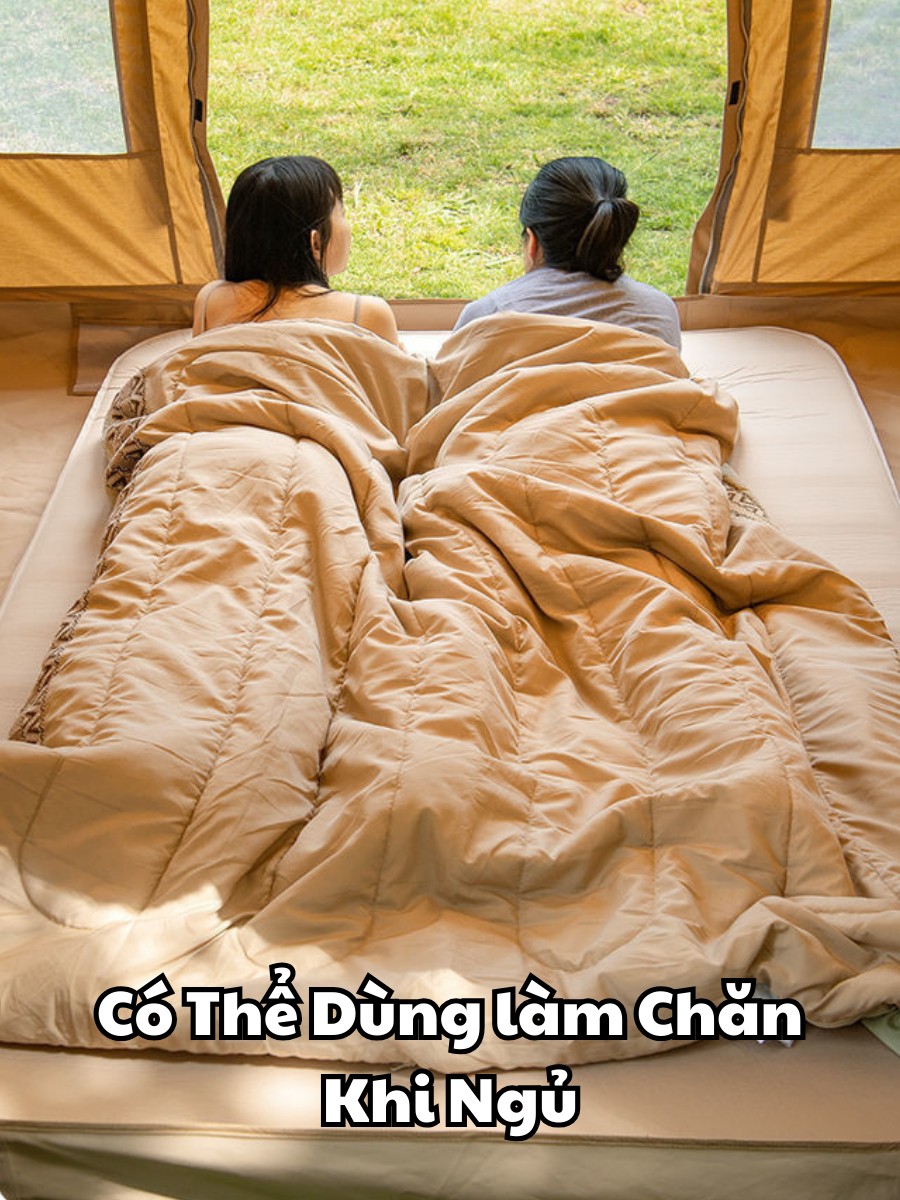 Túi ngủ naturehike campoutvn cắm trại du lịch dã ngoại đôi có gối gọn A156