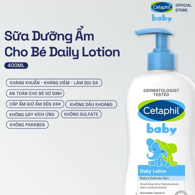 Sữa dưỡng ẩm dịu lành cho bé CETAPHIL BABY DAILY LOTION DAILY 400ML