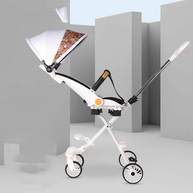 Xe đẩy gấp gọn cho bé đi du lịch, Xe đẩy 2 chiều cho bé M8 kèm mái che tiện dụng