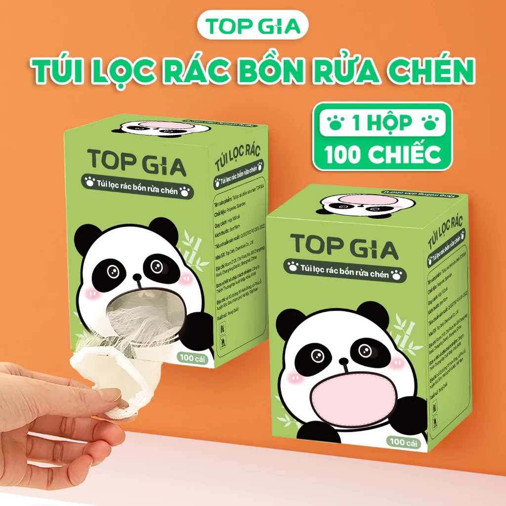 Combo 100 túi lọc rác bồn rửa chén bát TopGia bọc đựng rác bồn rửa tiện lợi siêu tiết kiệm