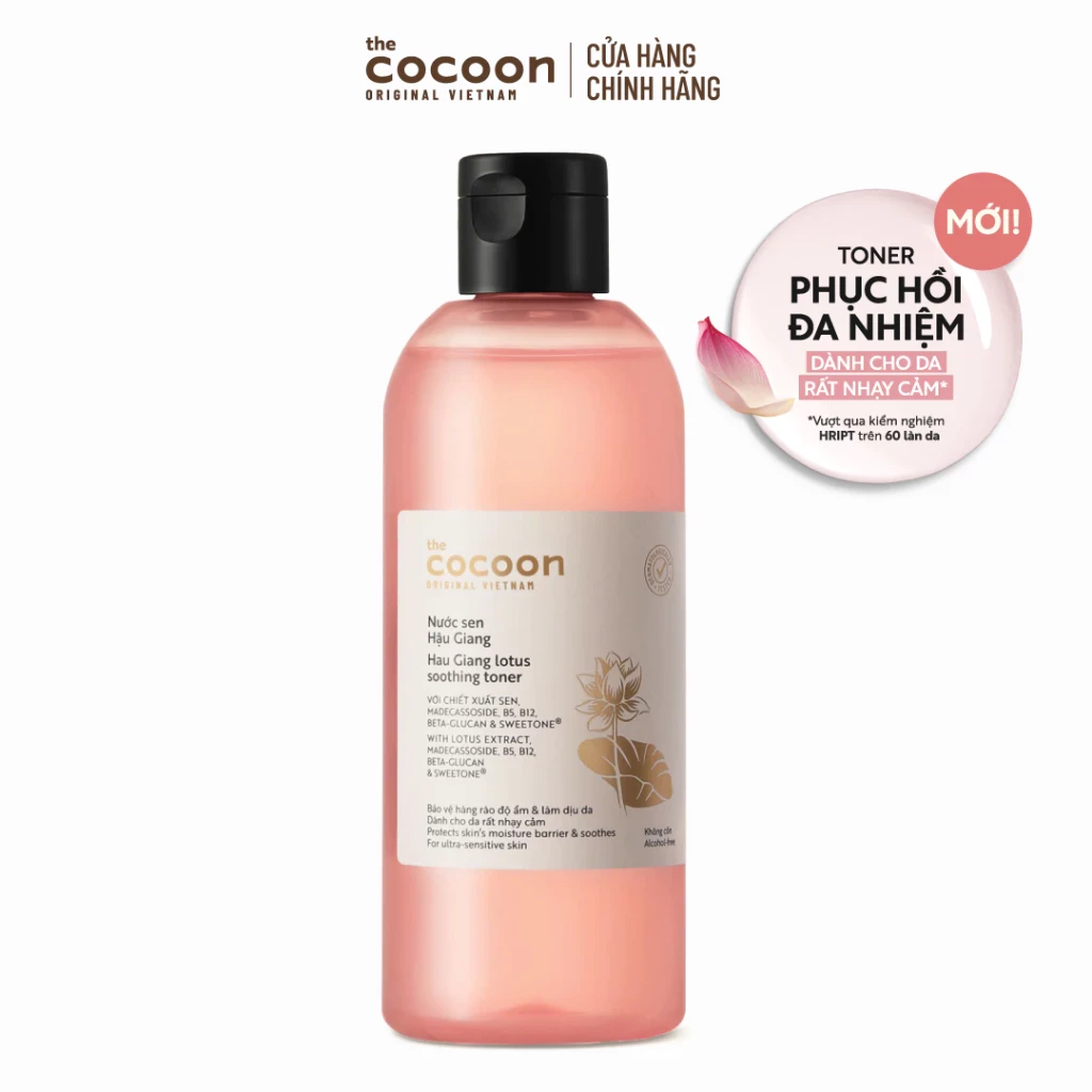 Bigsize - Nước sen Hậu Giang (toner) giúp phục hồi đa nhiệm cho da rất nhạy cảm Cocoon 310ml