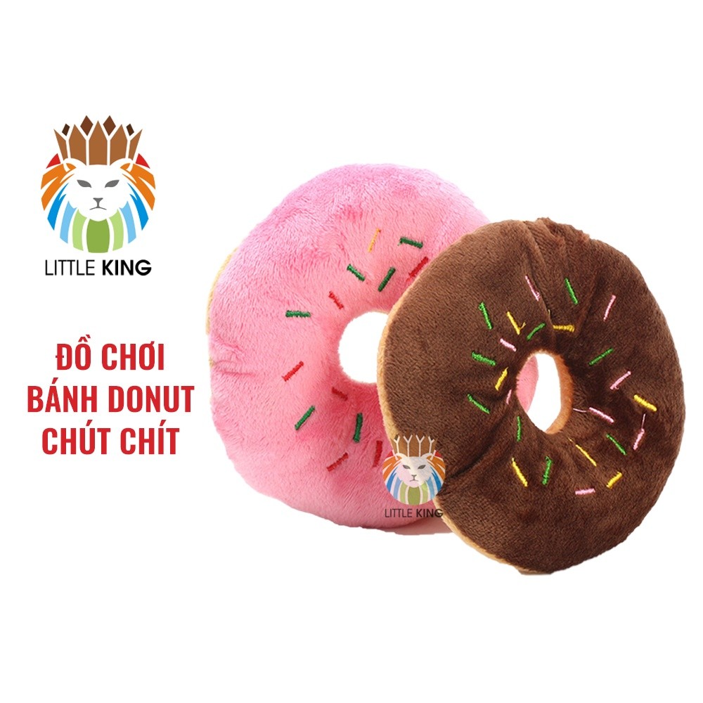 Đồ chơi cho chó Squeaky Đồ chơi cho chó Tương tác Donut Đồ chơi sang trọng cho chó Vui nhộn Âm thanh kêu cắn Chống căng thẳng Phụ