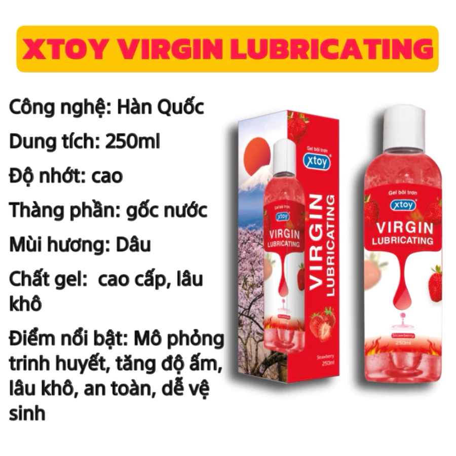 [Che tên] Gel bôi trơn quan hệ XTOY Lubricating King siêu trơn, hương dâu, lâu khô, gốc nước 200ml - CHÍNH HÃNG